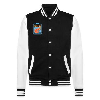 Crab Crab Lover Shrimp Crab Gift - College Sweat Jacket - black/white - Front - Nik (191cm) & Marisol (170cm)