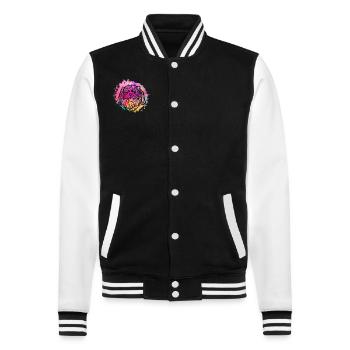 Shih Tzu - College-Sweatjacke - Schwarz/Weiß - Vorne - Nik (191cm) & Marisol (170cm)