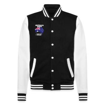 Australie Voyage à destination du pays Drapeau australien - Veste Teddy - noir/blanc - Devant - Nik (191cm) & Marisol (170cm)