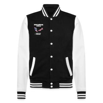 Voyage à destination de la Malaisie Drapeau malaisien - Veste Teddy - noir/blanc - Devant - Nik (191cm) & Marisol (170cm)