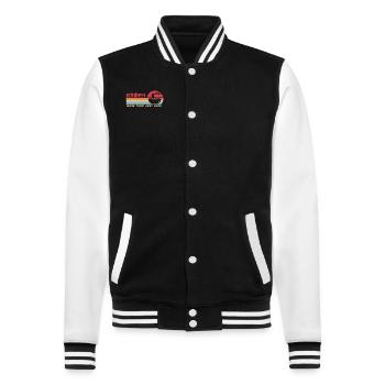 Ramen more than Food Miso Shoyu Bowl Lover - College Sweat Jacket - black/white - Front - Nik (191cm) & Marisol (170cm)