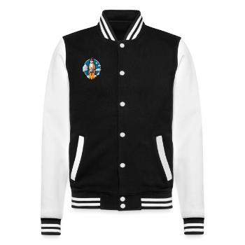 Rocket - College Sweat Jacket - black/white - Front - Nik (191cm) & Marisol (170cm)