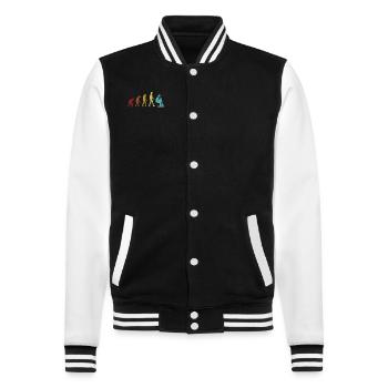 Pottery Evolution Pottery Pro Wheel Hobby Lover - College Sweat Jacket - black/white - Front - Nik (191cm) & Marisol (170cm)