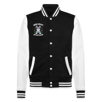 Controller Videospiel Zocker Gamer Computerspiel - College-Sweatjacke - Schwarz/Weiß - Vorne - Nik (191cm) & Marisol (170cm)