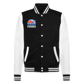 Aquarium Aquaristics Aquariist Ornemental Fish Gift - Veste Teddy - noir/blanc - Devant - Nik (191cm) & Marisol (170cm)