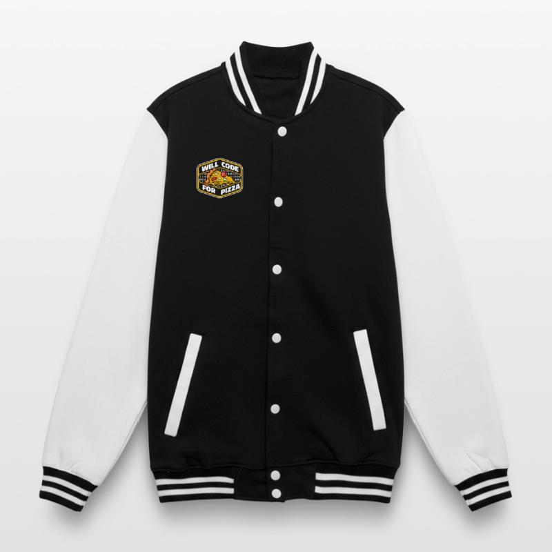 Will Code For Pizza Developer Coder Programmierer College-Sweatjacke