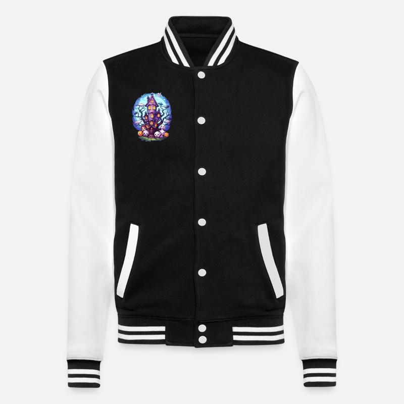 Maison hantée d’anime - Veste Teddy - noir/blanc