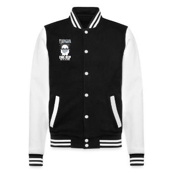 Musculation Powerlifting Haltérophilie Fitness - Veste Teddy - noir/blanc - Devant - Nik (191cm) & Marisol (170cm)