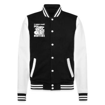 Book Book I Read Past My Bedtime - College Sweat Jacket - black/white - Front - Nik (191cm) & Marisol (170cm)