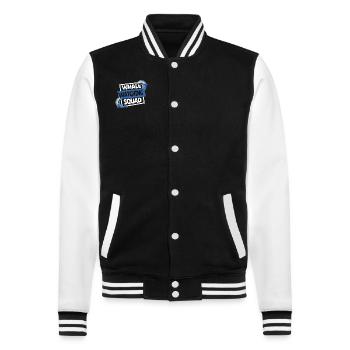 Walbeobachtungsgruppe Blauer Beluga Cetacea Wal - College-Sweatjacke - Schwarz/Weiß - Vorne - Nik (191cm) & Marisol (170cm)