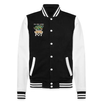 Moules Fruits de mer Coquillages - Veste Teddy - noir/blanc - Devant - Nik (191cm) & Marisol (170cm)