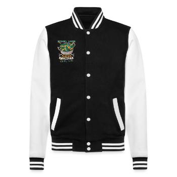 Mussels Seafood Shellfish - College Sweat Jacket - black/white - Front - Nik (191cm) & Marisol (170cm)