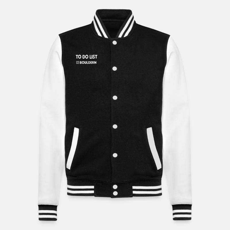 Bouldering Bouldering Climbing Boulderer Bouldering - College Sweat Jacket - black/white