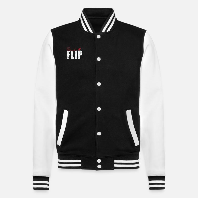 Backflip Skiing - College Sweat Jacket - black/white