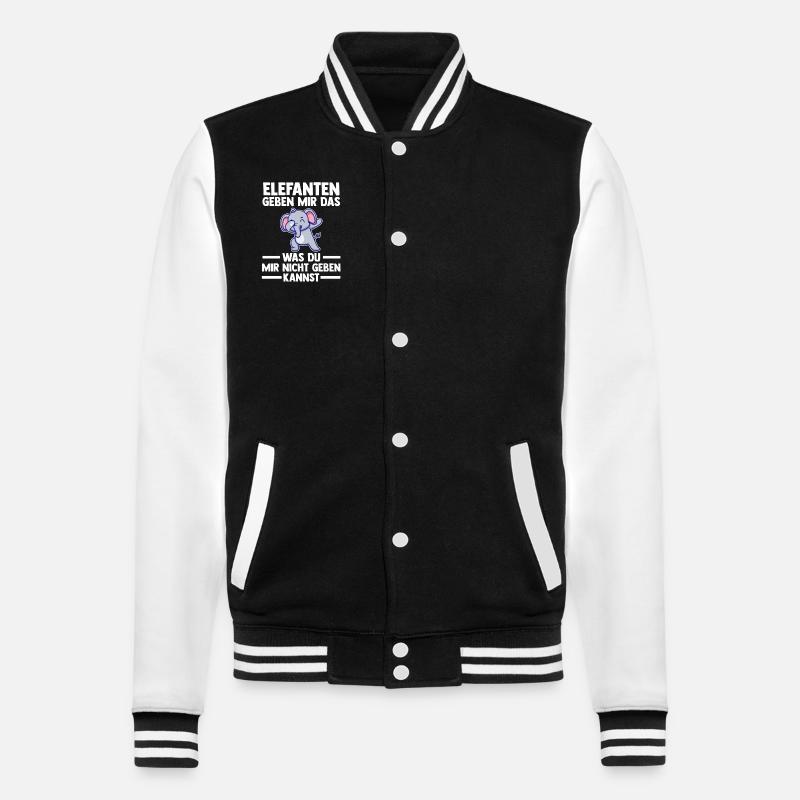 Elefant Elefanten - College-Sweatjacke - Schwarz/Weiß