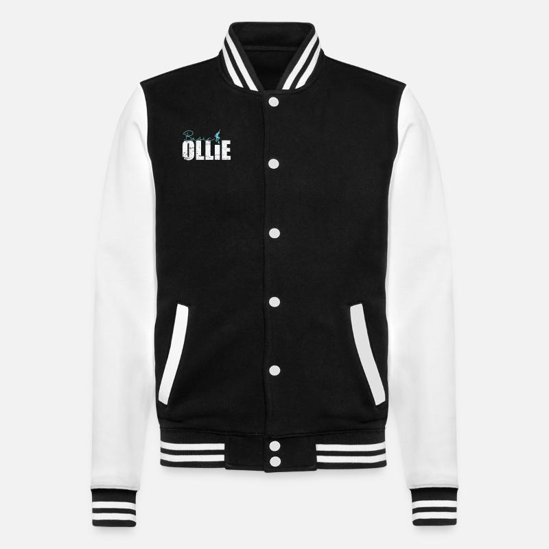 Basic Ollie Skateboard - College Sweat Jacket - black/white