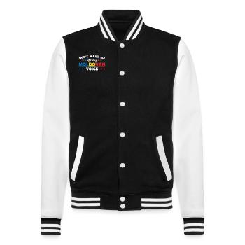 Ne me forcez pas à donner ma voix moldave - Veste Teddy - noir/blanc - Devant - Nik (191cm) & Marisol (170cm)