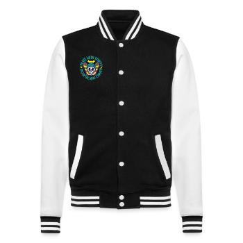 Horror Skateboarder Halloween Skateboard Gift - College Sweat Jacket - black/white - Front - Nik (191cm) & Marisol (170cm)