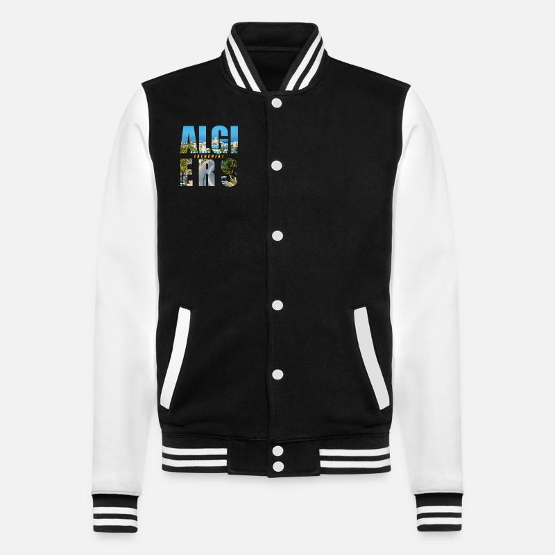 Algiers Algeria Souvenir - College Sweat Jacket - black/white