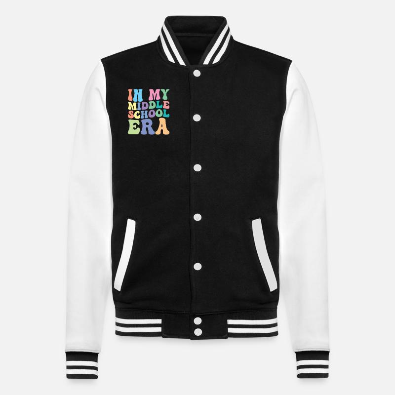 Realschule Retro Groovy Étudiant - Veste Teddy - noir/blanc