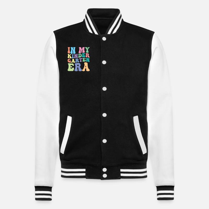 Kindergarten Retro Groovy Student - College-Sweatjacke - Schwarz/Weiß