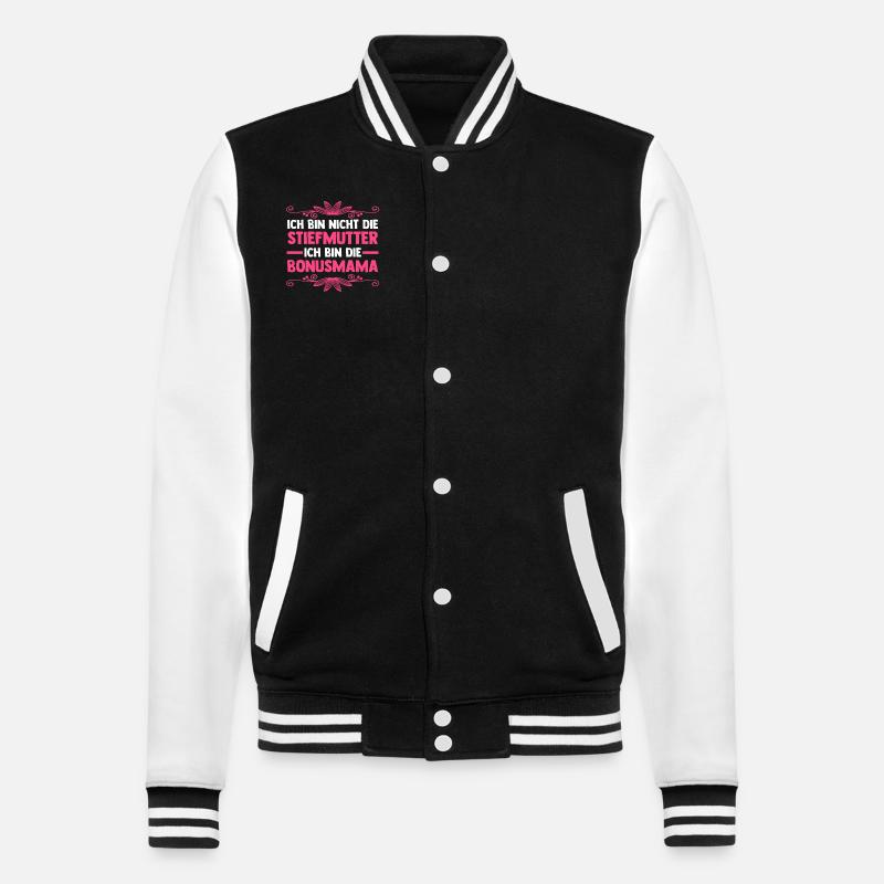 Stiefmutter Stiefmama Bonusmama - College-Sweatjacke - Schwarz/Weiß