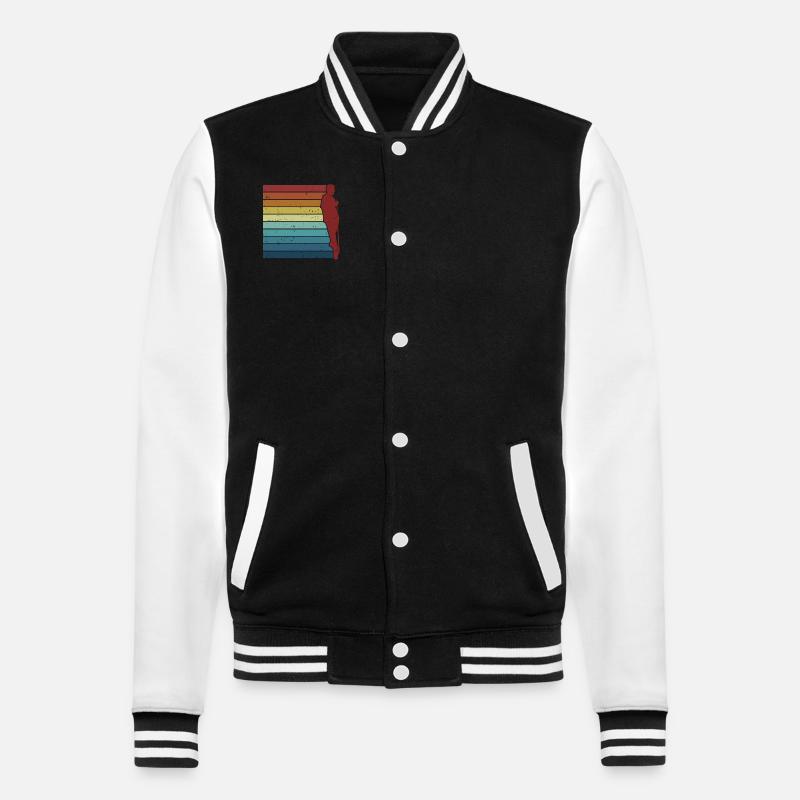Billard de billard rétro - Veste Teddy - noir/blanc