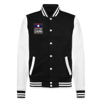Laos Laote Laoten grand-mère Lao I cadeau - Veste Teddy - noir/blanc - Devant - Nik (191cm) & Marisol (170cm)