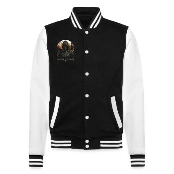 Willkommen in der Zone, Biohazard-Bereich - College-Sweatjacke - Schwarz/Weiß - Vorne - Nik (191cm) & Marisol (170cm)