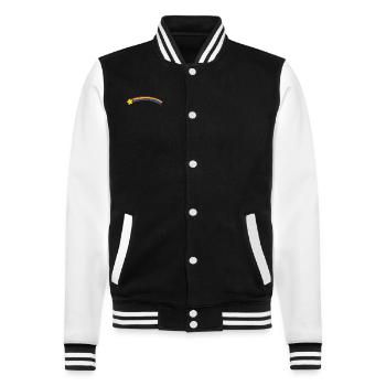 étoile filante LGBTQ colorée dans l’espace - Veste Teddy - noir/blanc - Devant - Nik (191cm) & Marisol (170cm)