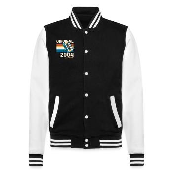 19e anniversaire Cassette Décembre Millésime 2004 - Veste Teddy - noir/blanc - Devant - Nik (191cm) & Marisol (170cm)