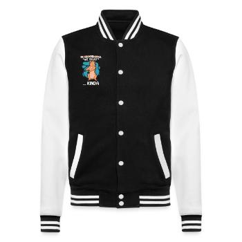 Groundhog Day Enthusiasts 2024, February 2 - College Sweat Jacket - black/white - Front - Nik (191cm) & Marisol (170cm)