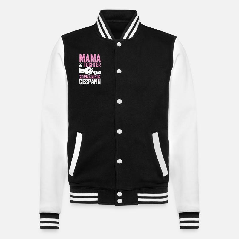 Mutter Muttertag Mama und Tochter - College-Sweatjacke - Schwarz/Weiß
