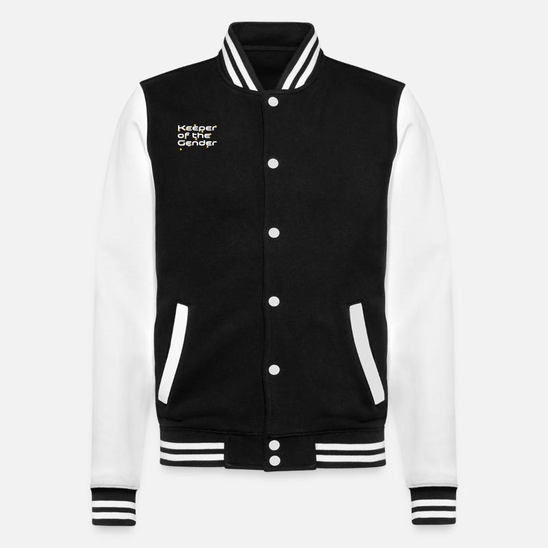 Hüter des Geschlechts - College-Sweatjacke - Schwarz/Weiß