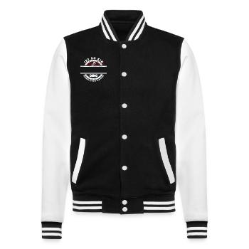 Is Such A Name Thing Personalized Name Gift - College Sweat Jacket - black/white - Front - Nik (191cm) & Marisol (170cm)