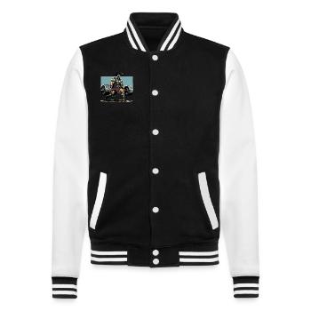 Julius Caesar Roman History Roman Empire - College Sweat Jacket - black/white - Front - Nik (191cm) & Marisol (170cm)