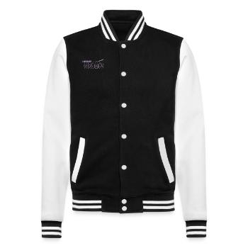 Lavendel Mama Pflanze Garten Duft - College-Sweatjacke - Schwarz/Weiß - Vorne - Nik (191cm) & Marisol (170cm)
