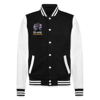 Paranormal Investigator Ghost Halloween Evp Haunte - College-Sweatjacke - Schwarz/Weiß - Vorne - Nik (191cm) & Marisol (170cm)
