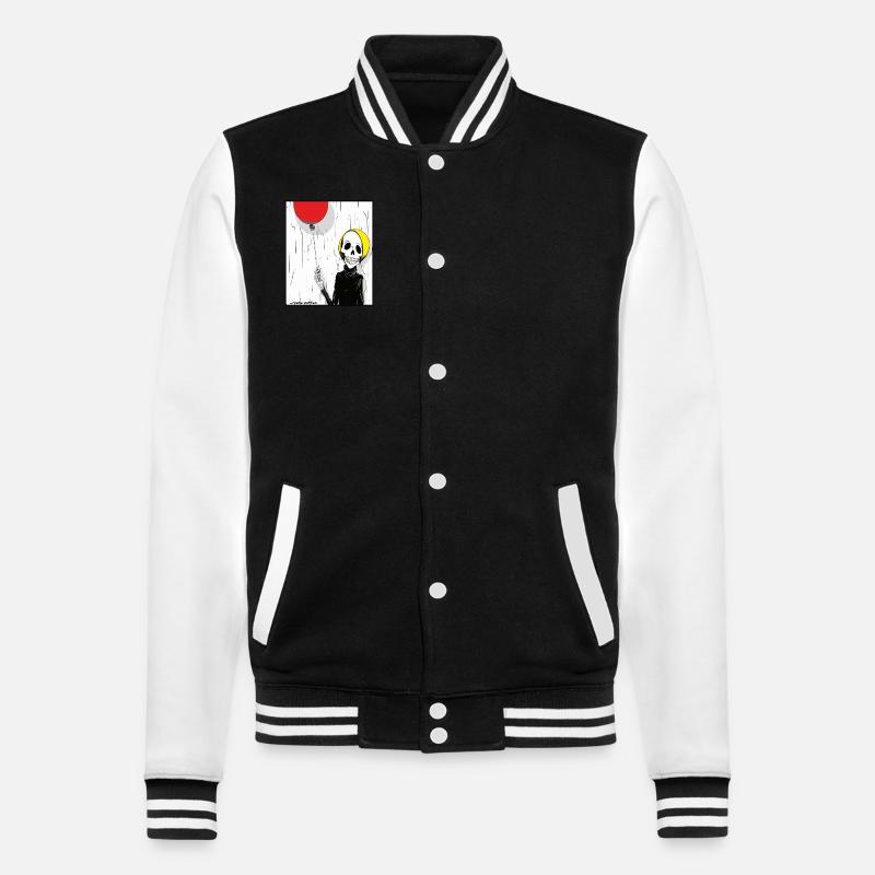 Balloon and skeleton - College Sweat Jacket - black/white