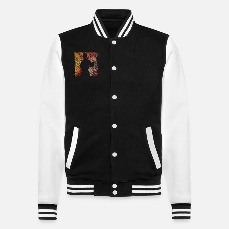 Wing Chun - College-Sweatjacke - Schwarz/Weiß