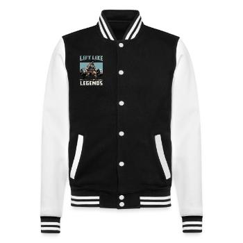 Julius Caesar Roman History Roman Empire - College Sweat Jacket - black/white - Front - Nik (191cm) & Marisol (170cm)