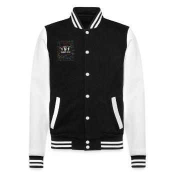 Racine de 81 = 9e anniversaire - cadeau - Veste Teddy - noir/blanc - Devant - Nik (191cm) & Marisol (170cm)