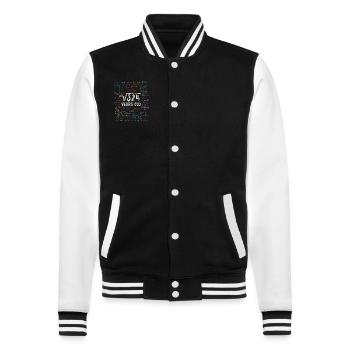 Racine de 324 = 18e anniversaire - cadeau - Veste Teddy - noir/blanc - Devant - Nik (191cm) & Marisol (170cm)
