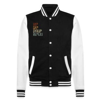 Maple Tree Essence Männer Frauen Lustig - College-Sweatjacke - Schwarz/Weiß - Vorne - Nik (191cm) & Marisol (170cm)
