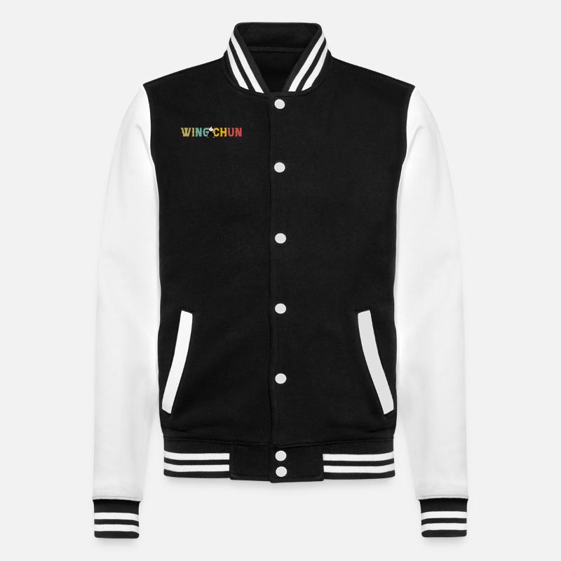 Wing Chun - College-Sweatjacke - Schwarz/Weiß