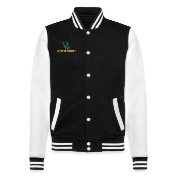 Astronomy Astrophotographer Stargazing - College Sweat Jacket - black/white - Front - Nik (191cm) & Marisol (170cm)