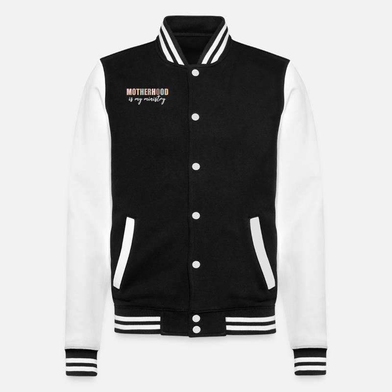 La maternité est mon ministère - Veste Teddy - noir/blanc