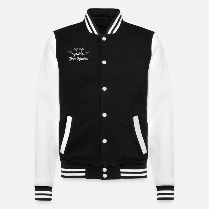 Dépression et conscience bipolaire : - Veste Teddy - noir/blanc