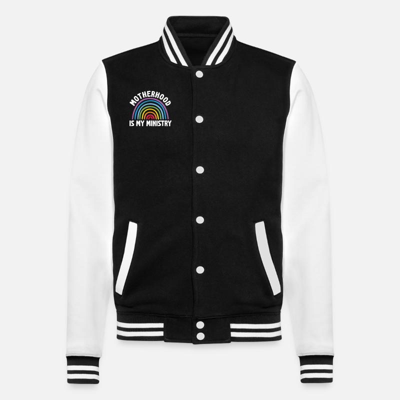 La maternité est mon ministère - Veste Teddy - noir/blanc