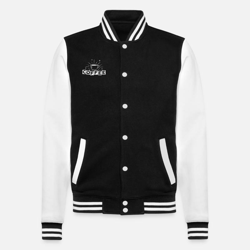 Coffee Caffeine Café Aroma - College Sweat Jacket - black/white